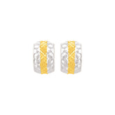22K Gold  Duo-Tone Clip-On Earrings